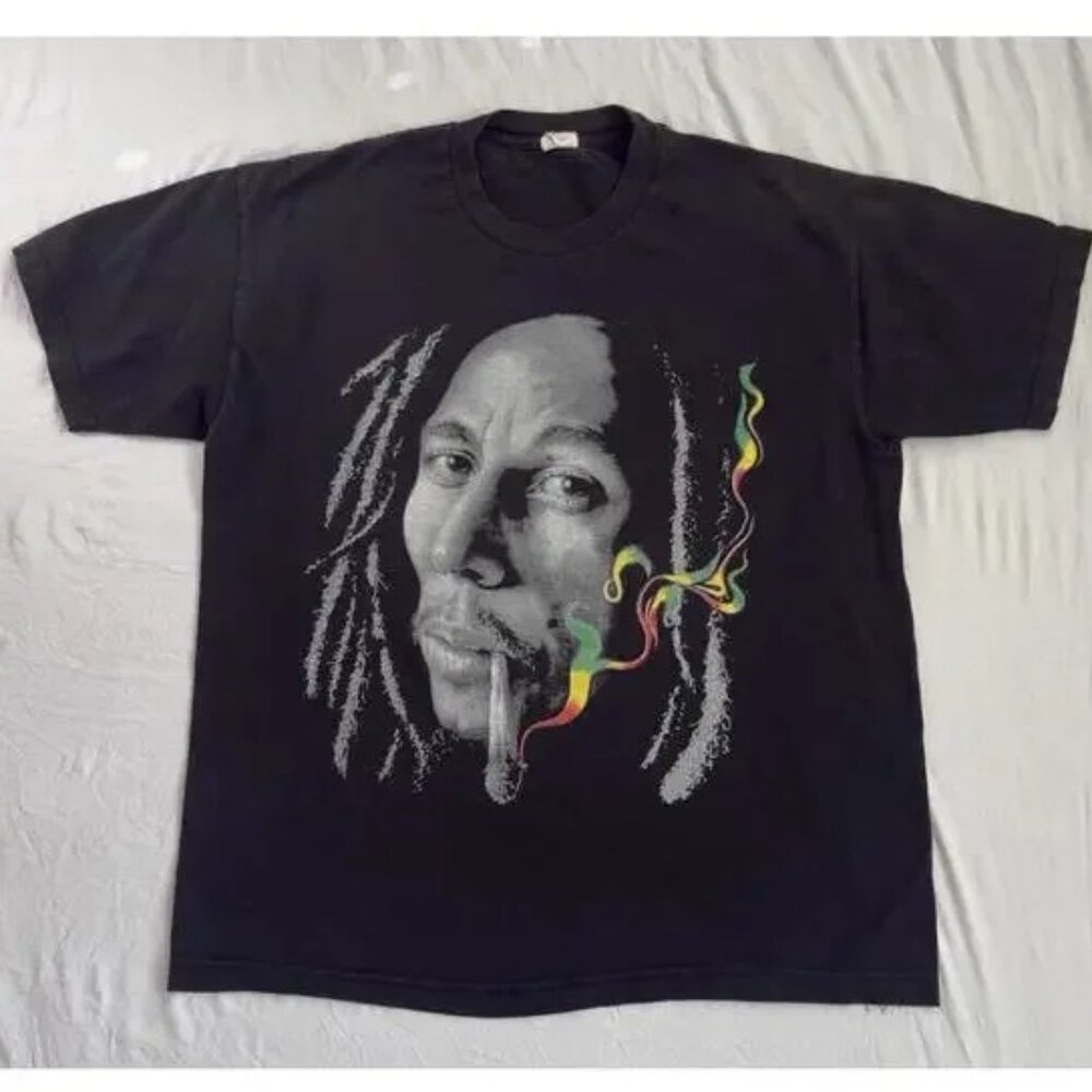 Vintage Bob Marley “Kaya Man” Reggae T-Shirt – Size L – 707 Tag – Y2K / 90s Rast